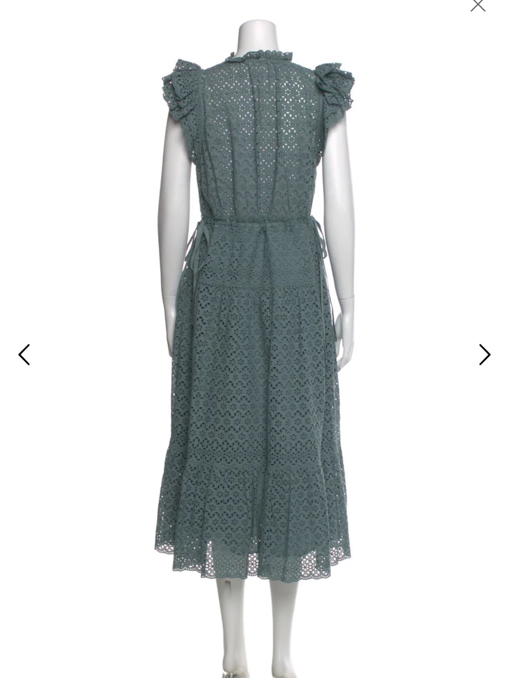 Women's Lace Midi Dress in Sage Green